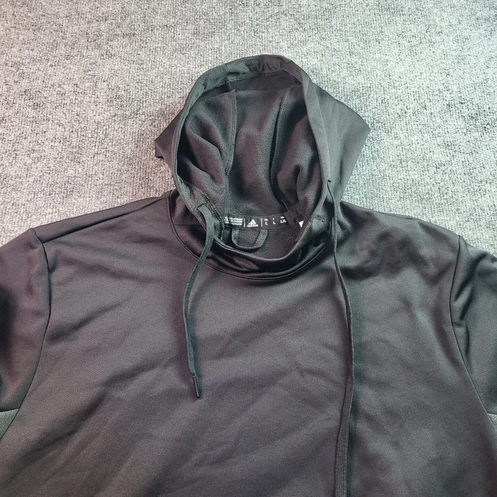 Adidas Men's Black Hoodie Athletic Performance Logo Size L